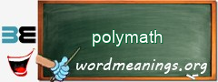 WordMeaning blackboard for polymath